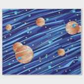 Abstract Vibrant Outer Space Wrapping Paper Geschenkpapier (Flach)