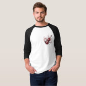 Abstract violin 3/4 sleeve basic raglan T-Shirt (Vorne ganz)