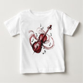 Abstract Violin Baby Jersey Baby T-shirt (Vorderseite)