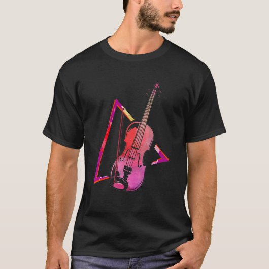 Abstract Violin Fiddle Orchestra Violinist T-Shirt (Vorderseite)