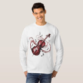 abstract violin Men's basic long-sleeved T-Shirt (Vorne ganz)