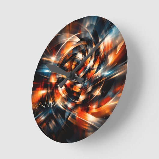 Abstract Vision of Motion & Mind Runde Wanduhr (Winkel)