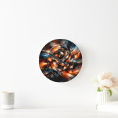 Abstract Vision of Motion & Mind Runde Wanduhr (Zuhause)