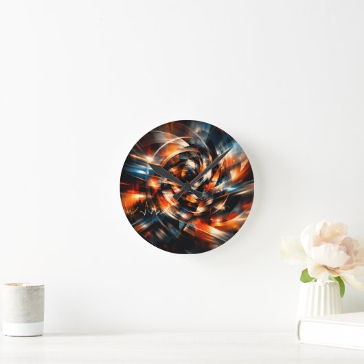 Abstract Vision of Motion & Mind Runde Wanduhr (Zuhause)
