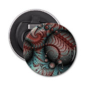 Abstract Vivid Fantasy Fractal Art Brown Blue Flaschenöffner (Vorderseite)