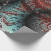 Abstract Vivid Fantasy Fractal Art Brown Blue Geschenkpapier (Ecke)
