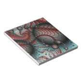 Abstract Vivid Fantasy Fractal Art Brown Blue Notizblock (angewinkelt)