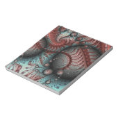 Abstract Vivid Fantasy Fractal Art Brown Blue Notizblock (Rotiert)