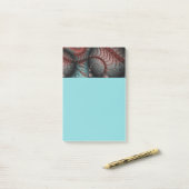 Abstract Vivid Fantasy Fractal Art Brown Blue Post-it Klebezettel (Auf Schreibtisch)