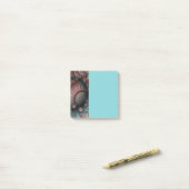 Abstract Vivid Fantasy Fractal Art Brown Blue Post-it Klebezettel (Auf Schreibtisch)