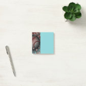 Abstract Vivid Fantasy Fractal Art Brown Blue Post-it Klebezettel (Büro)