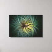 ABSTRACT VORTEX-BLUMEN-KUNST – TEALGRÜN DIGITAL LEINWANDDRUCK (Vorderseite)