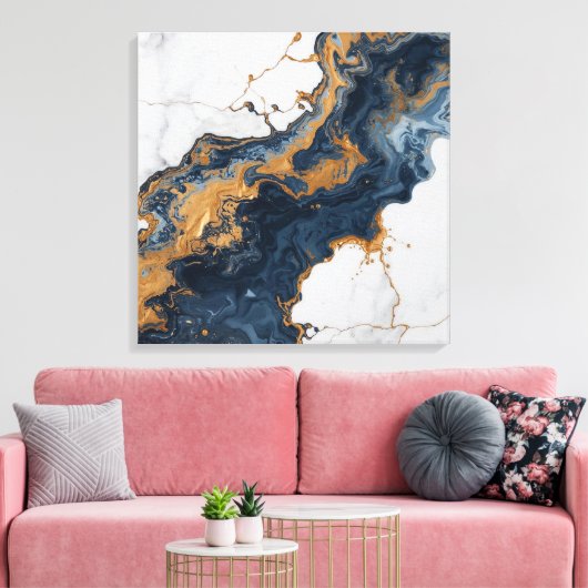 Abstract Wall Art Canvas – Modern Minimalist Leinwanddruck (Insitu (Wohnzimmer))