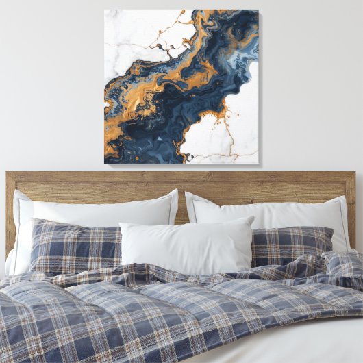 Abstract Wall Art Canvas – Modern Minimalist Leinwanddruck (Insitu (Schlafzimmer))