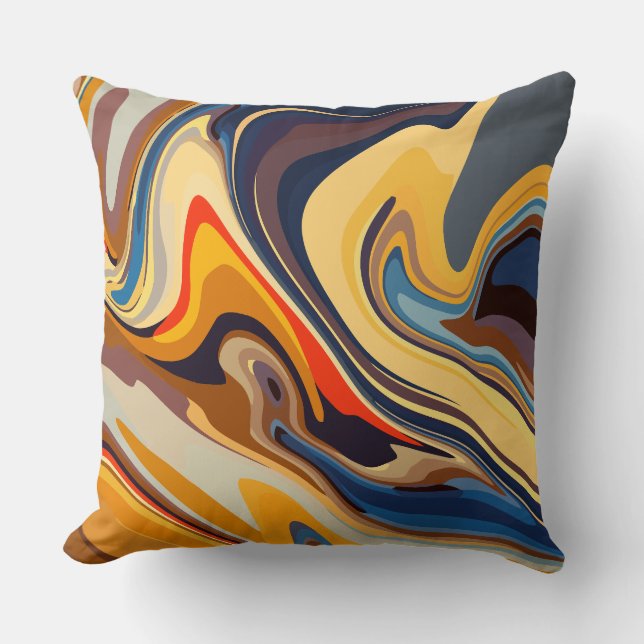 Abstract Warm and Cool Flowing Pattern Kissen (Vorderseite)