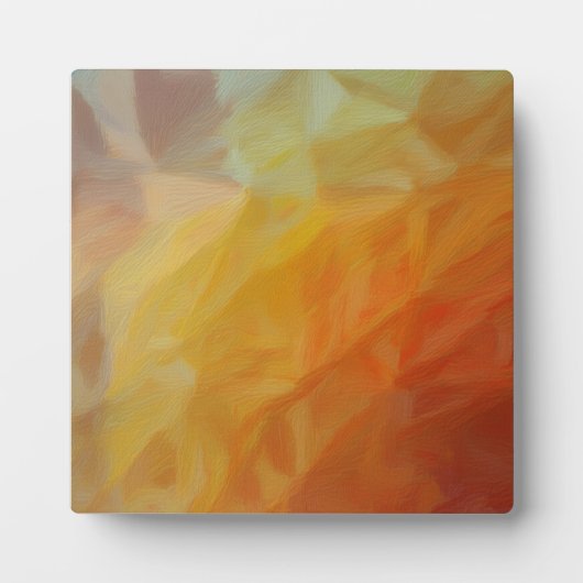 Abstract Warmth: Impressionist Mosaic Fotoplatte (Vorderseite)