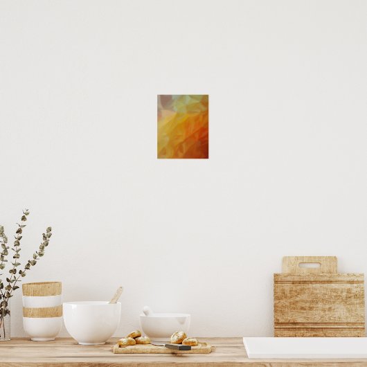 Abstract Warmth: Impressionist Mosaic Poster (Küche)