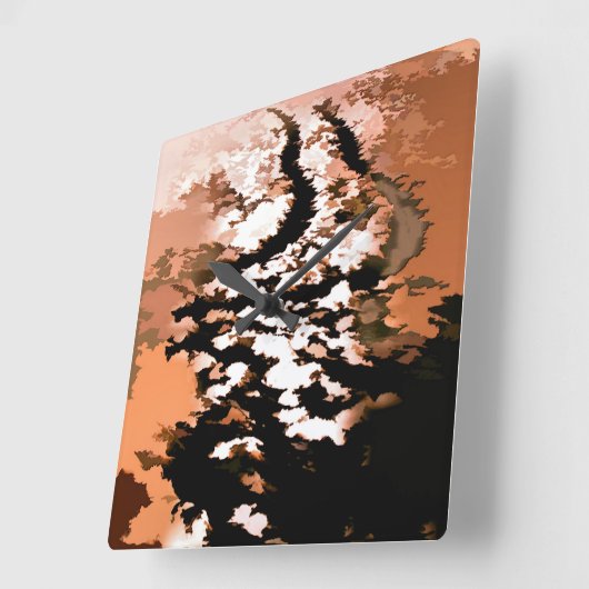 ABSTRACT WATER QUADRATISCHE WANDUHR (Winkel)