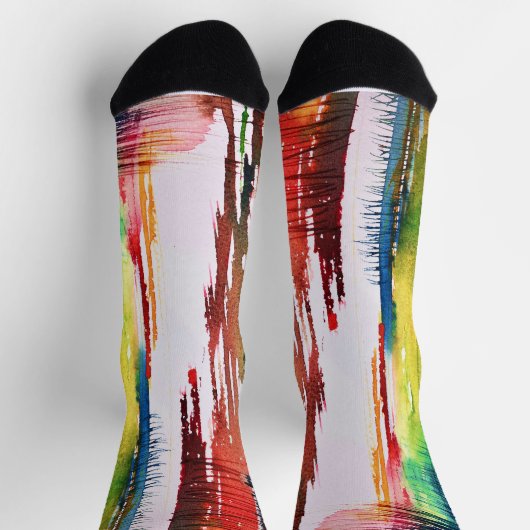Abstract Watercolor Art Socks Socken (Oben)