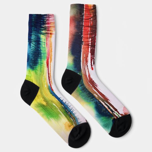 Abstract Watercolor Art Socks Socken (Rechts)