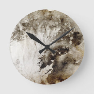 Abstract watercolor background on grunge paper runde wanduhr