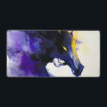 Abstract Watercolor Black Horse Portrait Schreibtischunterlage<br><div class="desc">Mystic abstract watercolor portrait of a powerful black horse,  flowing in deep shades of purple with luminous golden accents.</div>