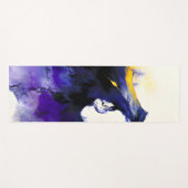 Abstract Watercolor Black Horse Portrait Yogamatte (Vorderseite (Horizontal))