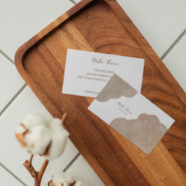 Abstract Watercolor Business Card in Pearl Visitenkarte