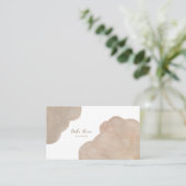 Abstract Watercolor Business Card in Pearl Visitenkarte (Stehend Vorderseite)