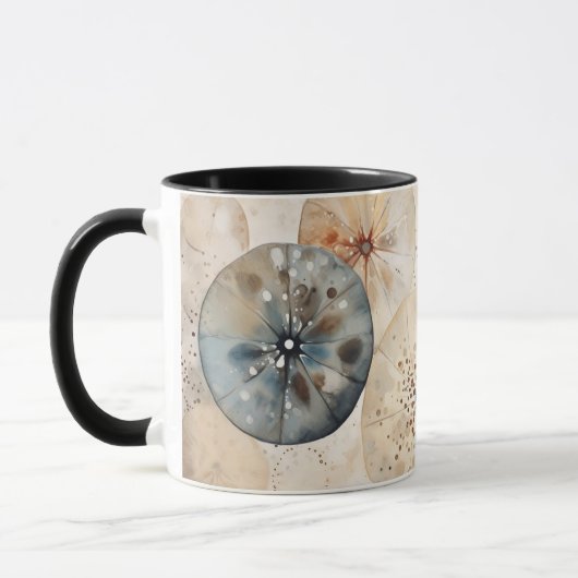 Abstract watercolor design circles coffee mug tasse (Links)