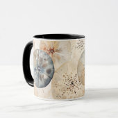 Abstract watercolor design circles coffee mug tasse (Vorderseite Links)