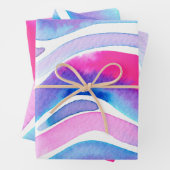 Abstract Watercolor Design Geschenkpapier Set (Beispiel)