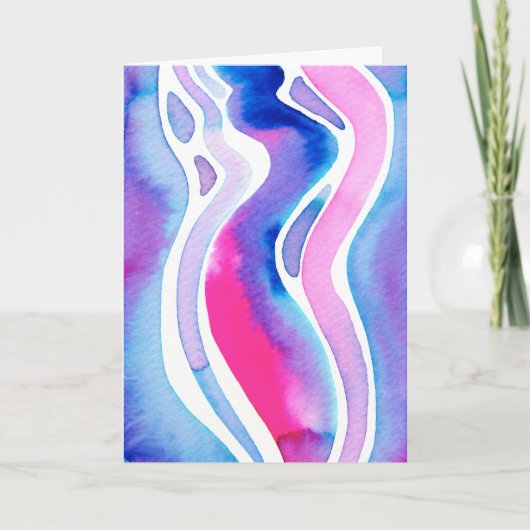 Abstract Watercolor Design Karte (Vorderseite)