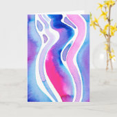 Abstract Watercolor Design Karte (Gelbe Blume)