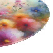 Abstract Watercolor Florals Cutting Board Schneidebrett (Ecke)