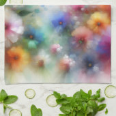 Abstract Watercolor Florals Kitchen Towel Geschirrtuch (Gefaltet)