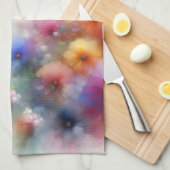 Abstract Watercolor Florals Kitchen Towel Geschirrtuch (Viertel Falte)