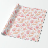 Abstract Watercolor Pattern in Peach and Pink Geschenkpapier (Ungerollt)
