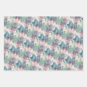 Abstract Watercolor Pattern Teal Mauve Pink Geschenkpapier Set (Vorderseite 3)