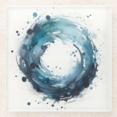 abstract watercolor ring glasuntersetzer (Vorderseite)