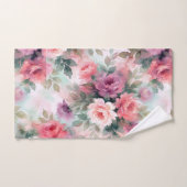 Abstract Watercolor Roses Pattern –Romantic Floral Badhandtuch Set (Handtuch)