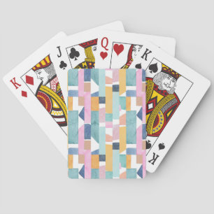 Abstract Watercolor Shape Pattern Spielkarten