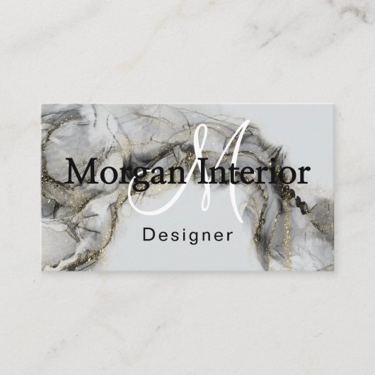 Abstract Watercolor Shapes Interior Designer Visitenkarte (Vorderseite)