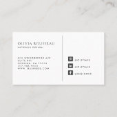 Abstract Watercolor Shapes Interior Designer Visitenkarte (Rückseite)