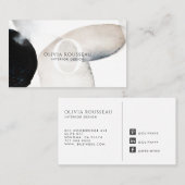 Abstract Watercolor Shapes Interior Designer Visitenkarte (Vorne/Hinten)