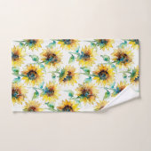 Abstract Watercolor Sunflowers Seamless Pattern  Badhandtuch Set (Handtuch)