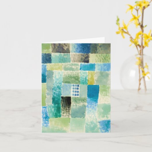 Abstract watercolor window by Paul Klee Karte (Gelbe Blume)