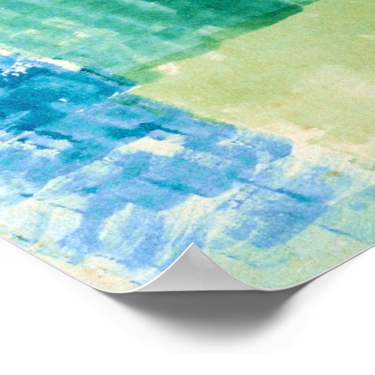 Abstract watercolor window by Paul Klee Poster (Ecke)