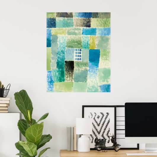 Abstract watercolor window by Paul Klee Poster (Heimbüro)
