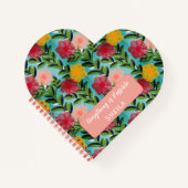 Abstract Watercolour Florals Notebook Blue Notizblock (Vorderseite)